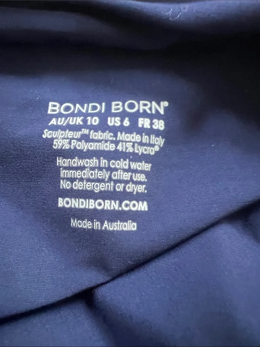 Bondi Born Gabriella Underwire Mal With Ruffle A-C Cup. Size 6